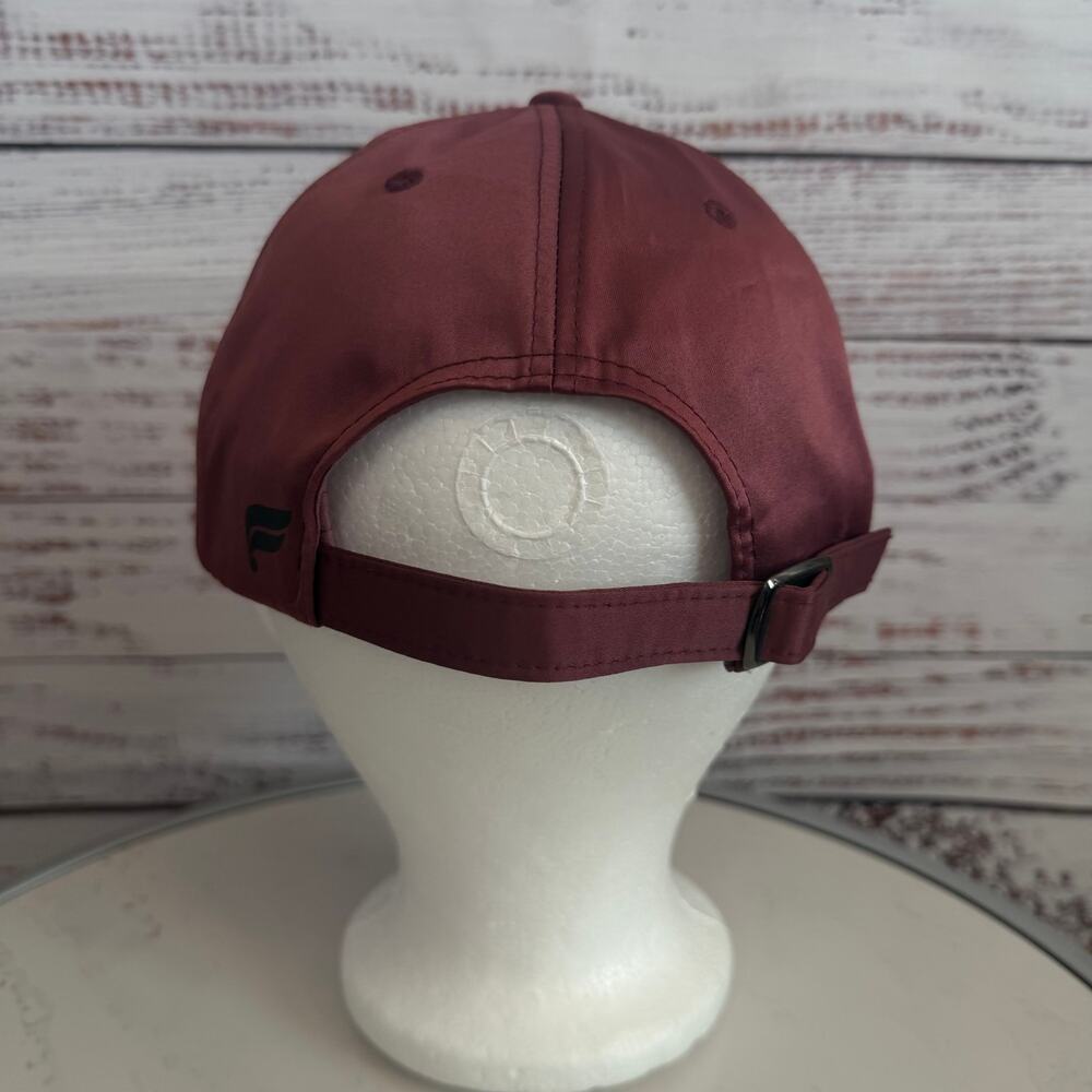 Fabaletics Breezy II Cap Hat Satin Finish Womens Burgundy - Picture 4 of 11